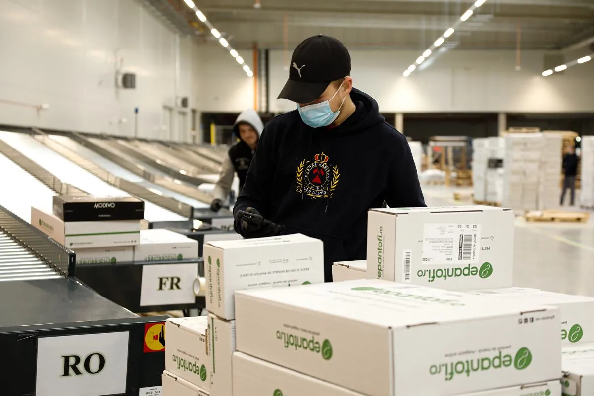 Magazyn eobuwie lub Modivo, logistyka obuwia