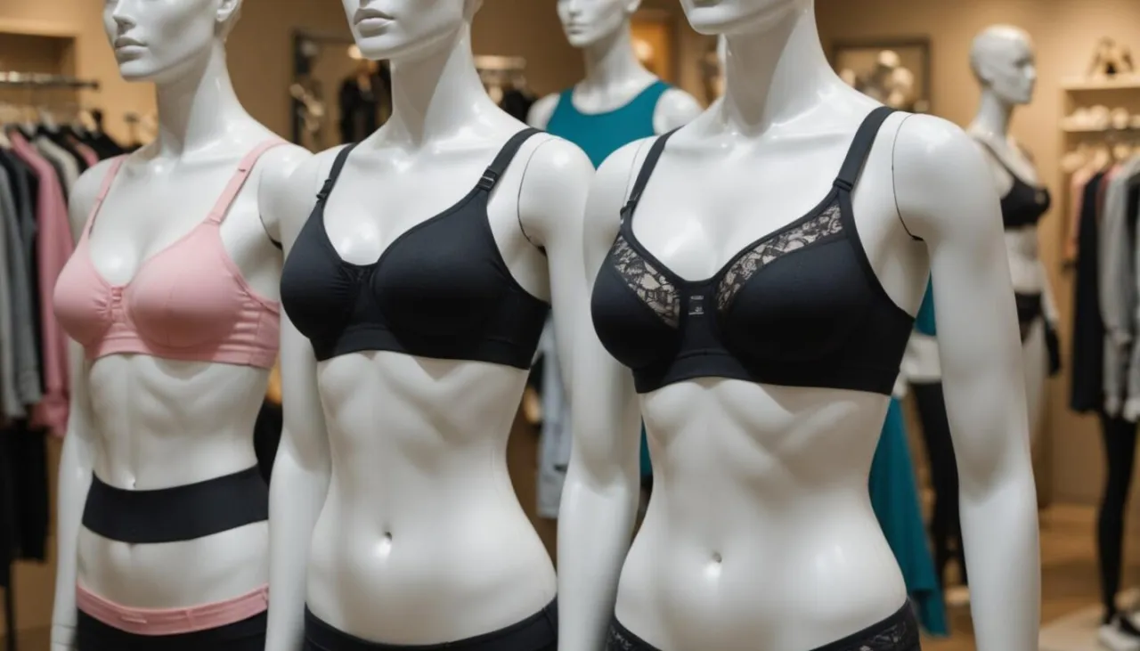 kobieta poprawiająca biustonosz na plecach frustracja