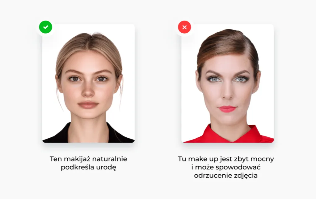makijaż do zdjęcia paszportowego dozwolony i zakazany