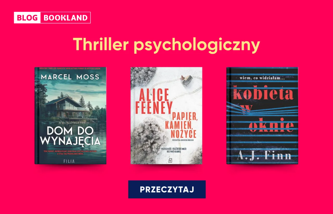 okładki popularnych thriller&oacute;w i kryminał&oacute;w