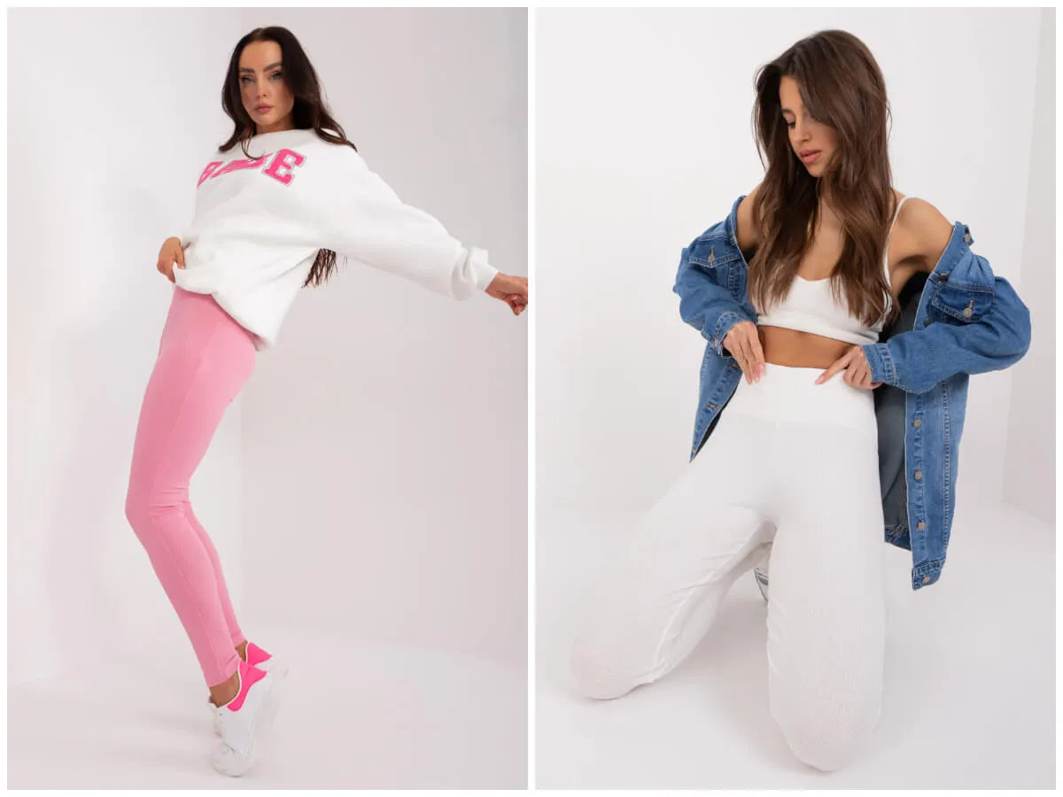 Stylizacje z legginsami i luźnymi bluzkami