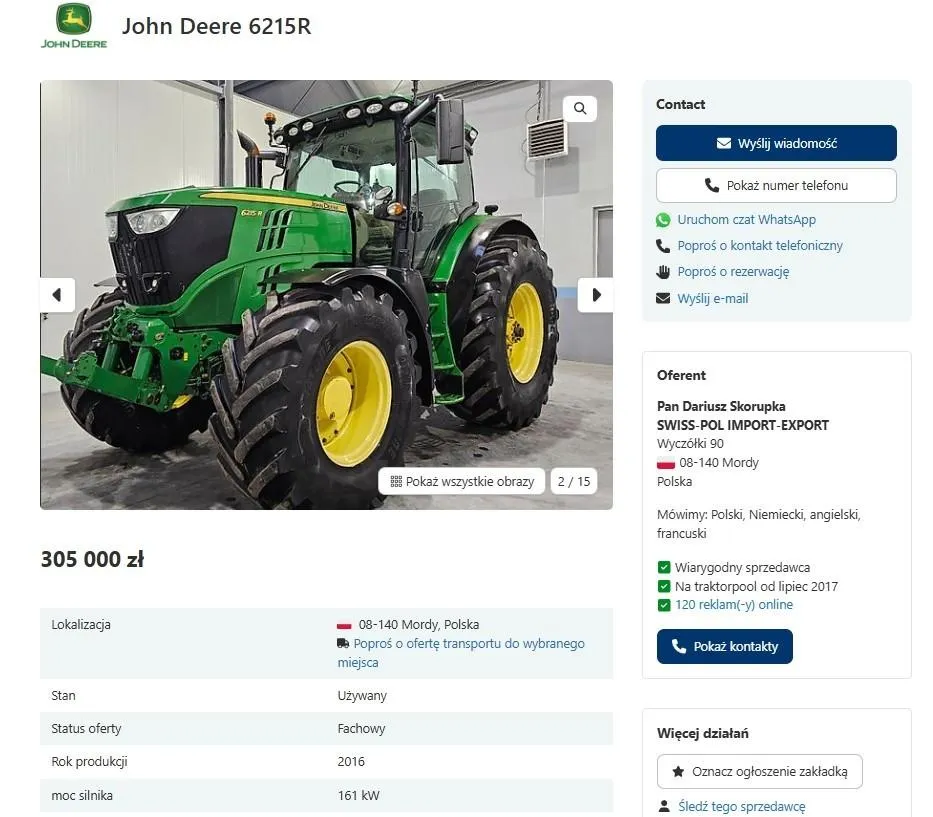 Ciągniki rolnicze nowe i używane porównanie cen