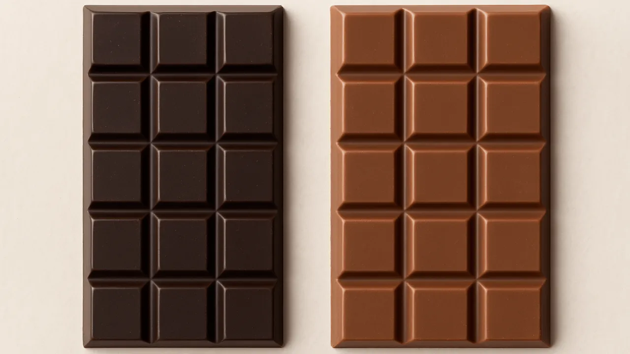 Błyszcząca czekolada i matowa czekolada por&oacute;wnanie