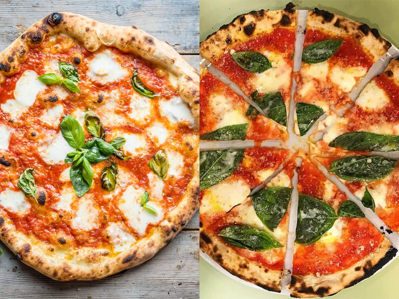 diferentes tipos de pizza napolitana y romana