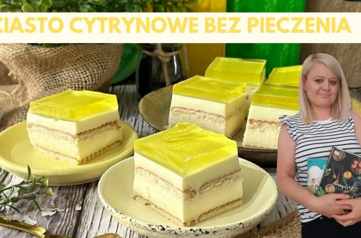 dekoracja ciasta cytrynowego bez pieczenia