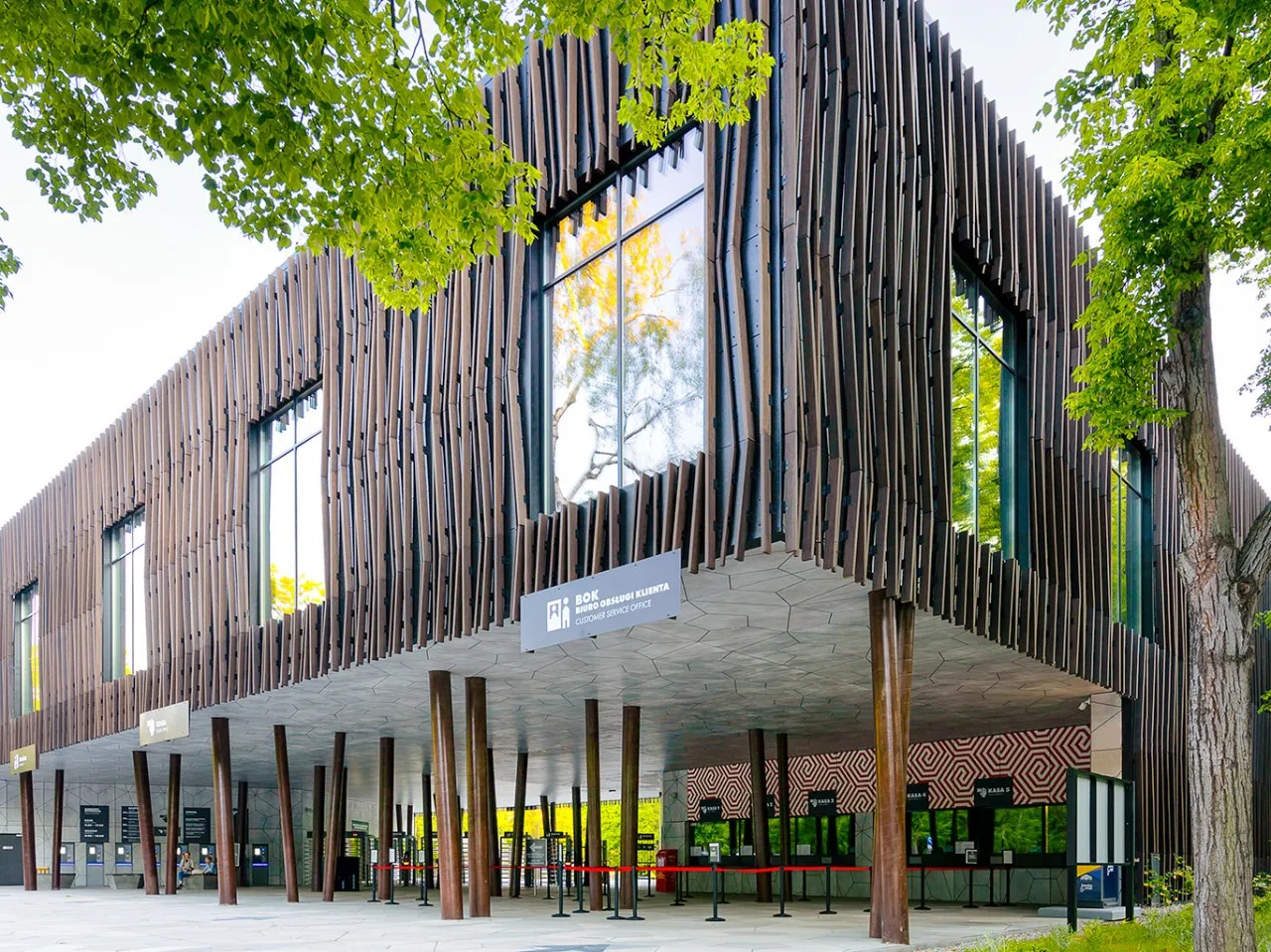 Orientarium ZOO Łódź fasada z lotu ptaka