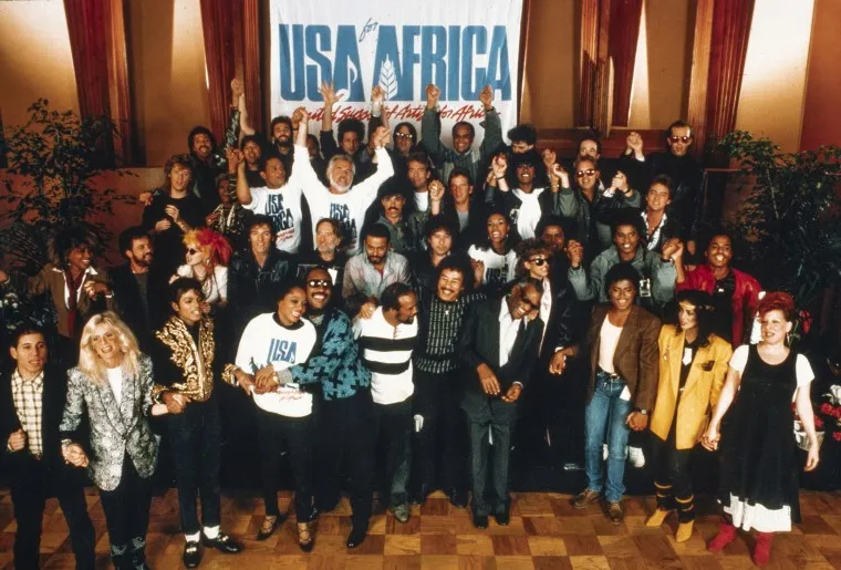 USA for Africa We Are the World 1985 recording session