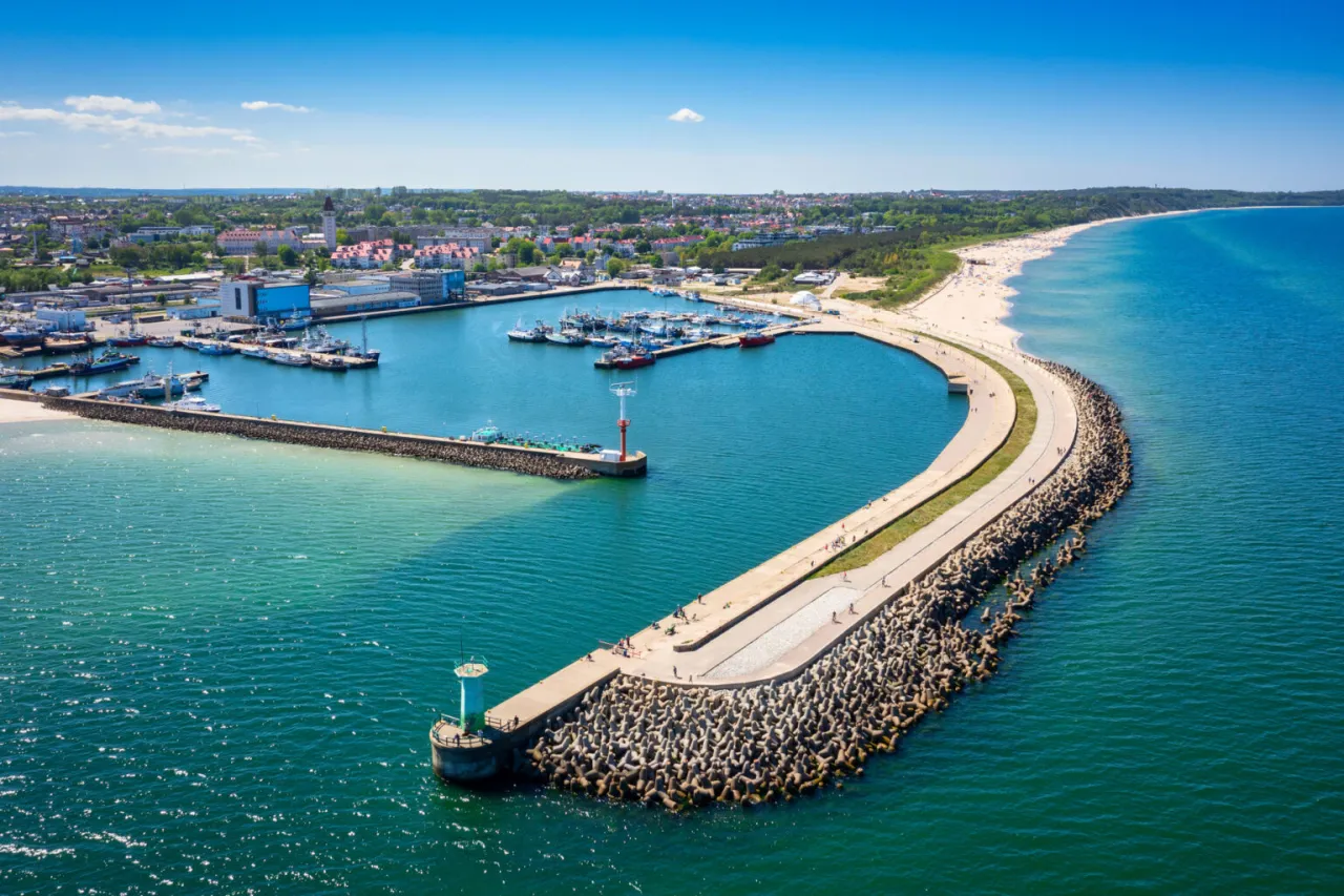 Władysławowo panorama plaża port