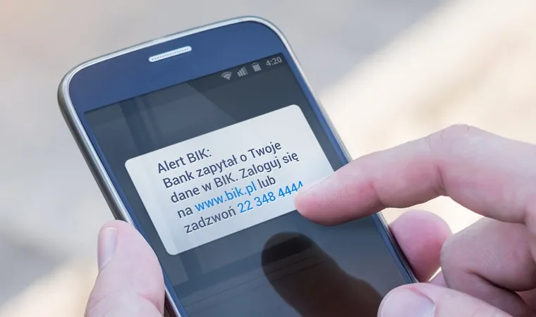 Alerty BIK powiadomienie na telefonie