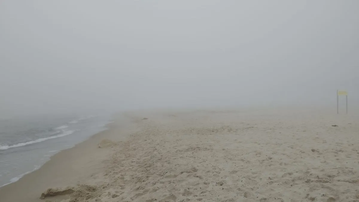 Mgła adwekcyjna nad morzem Bałtyckim