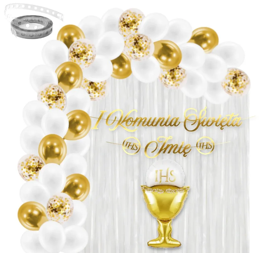 girlanda balonowa na komunię