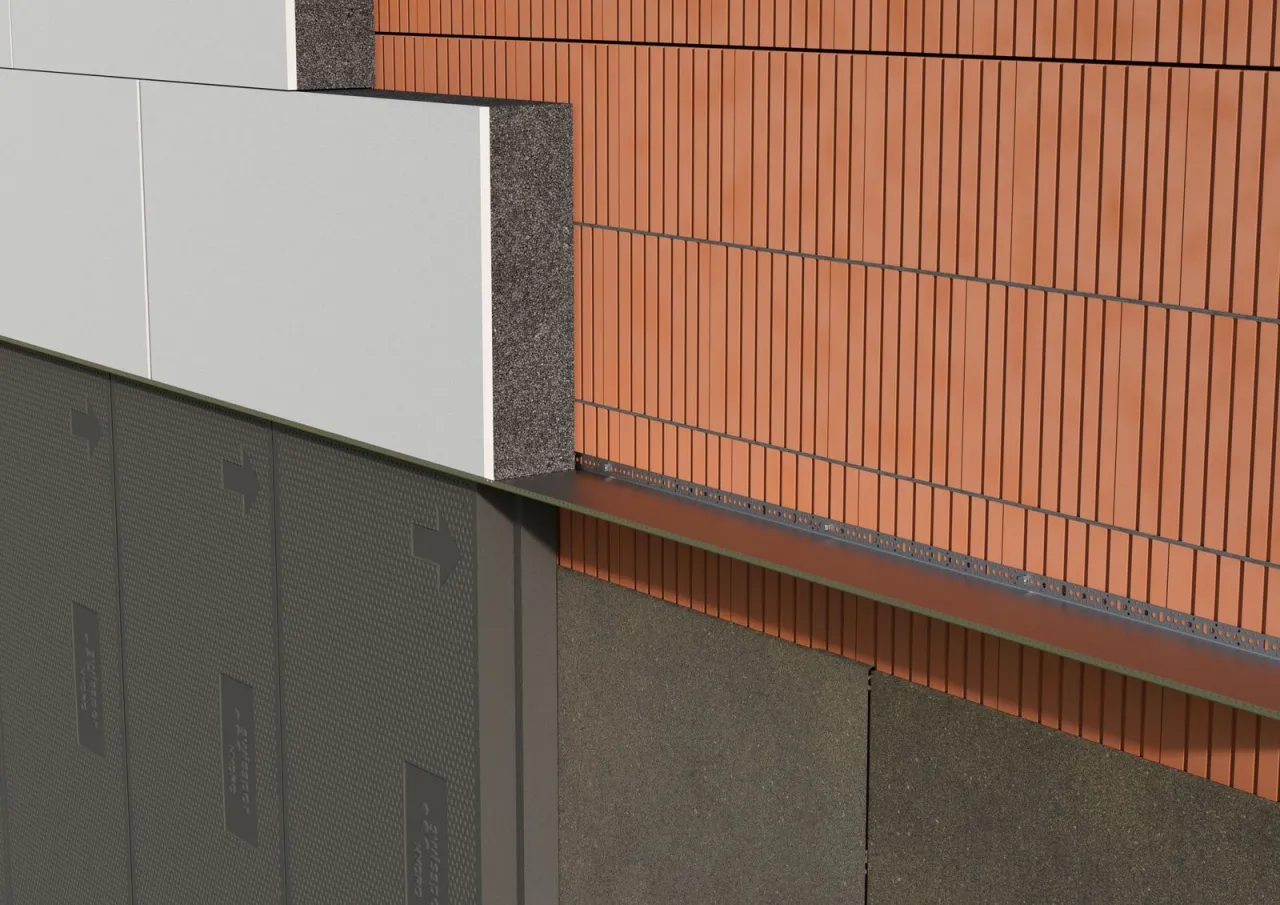 Warstwowa fasada: styropian, płyty elewacyjne i cegła klinkierowa. Dowiedz się, jak ocieplić dom styropianem.