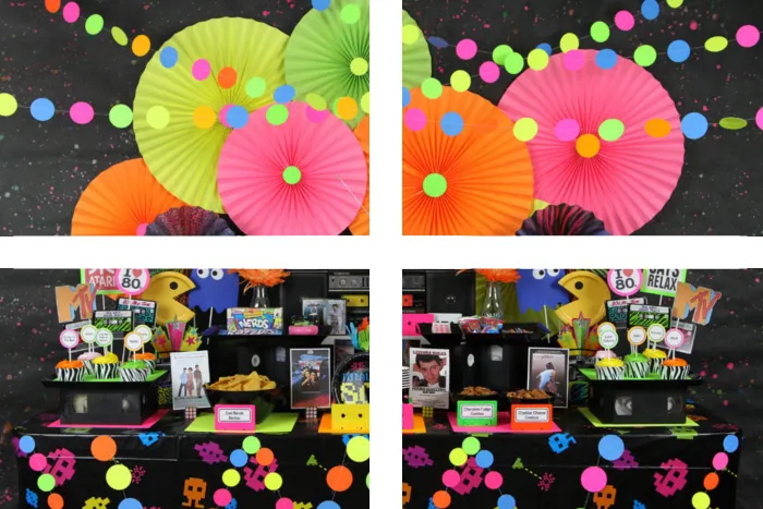 dekoracje impreza lata 80