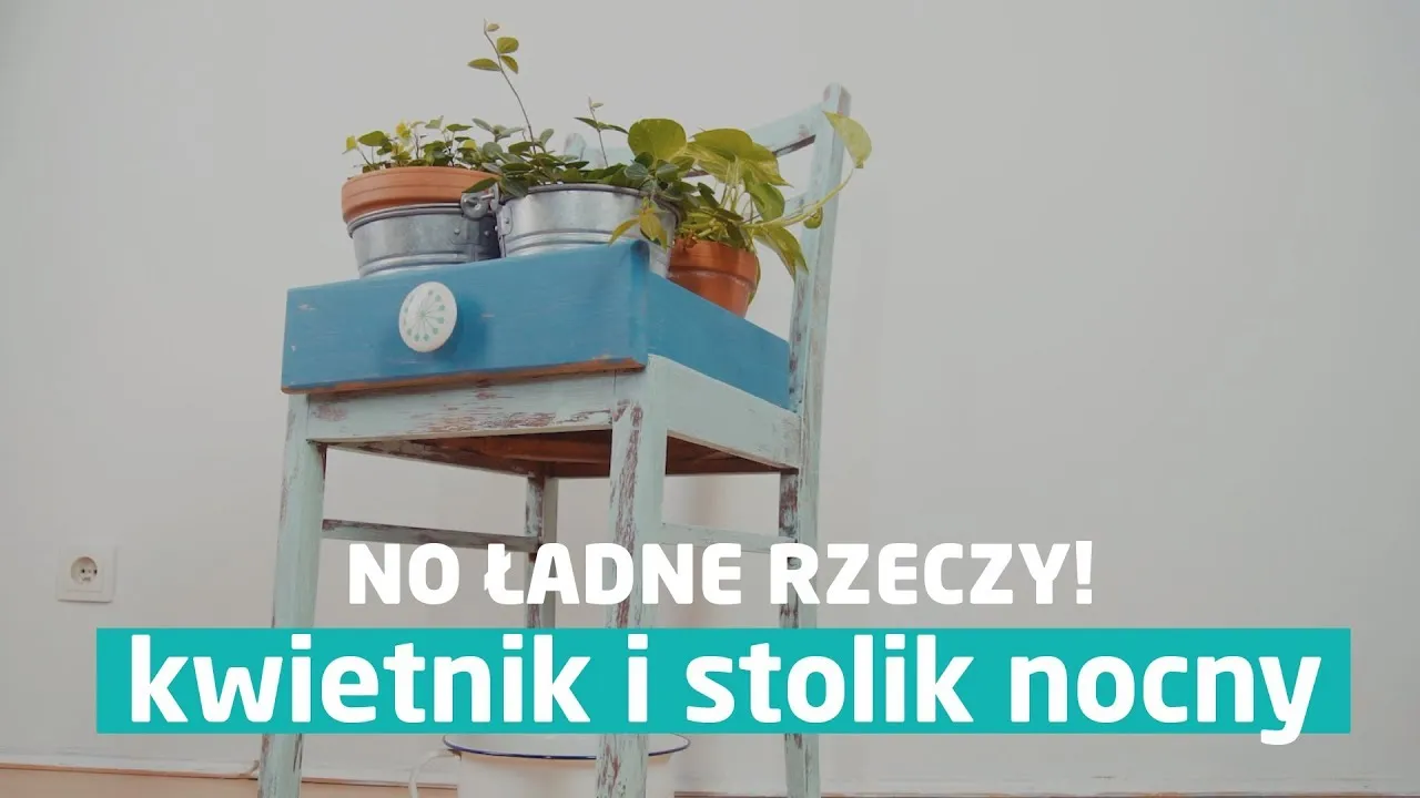 kwietnik z krzesła DIY krok po kroku