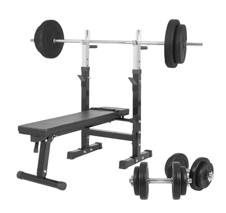 ławeczka treningowa domowa ćwiczenia hantle