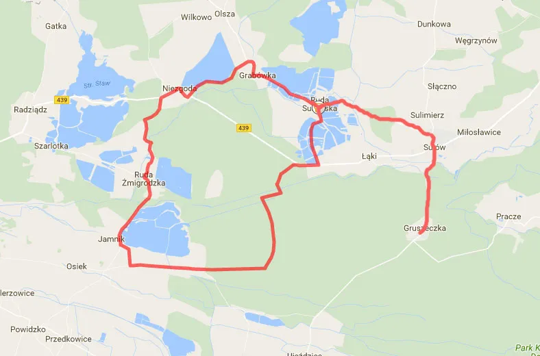 Stawy Milickie trasy rowerowe