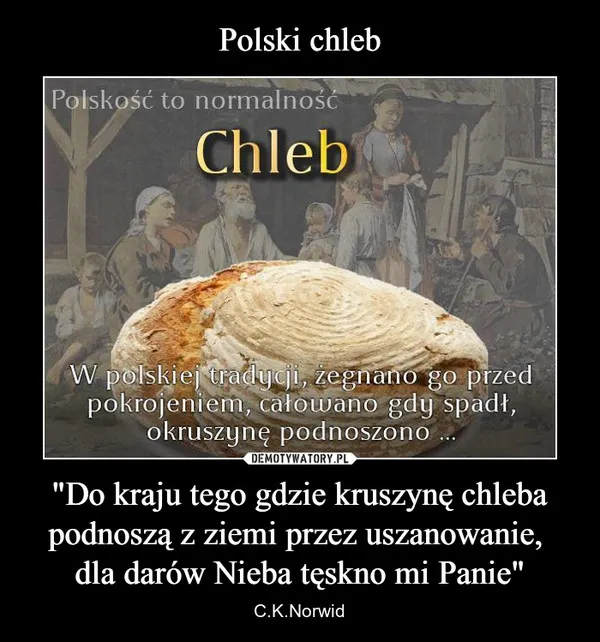 Zdjęcie Do kraju tego gdzie kruszynę chleba wiersz - analiza i znaczenie