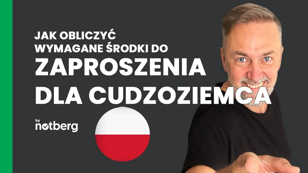wymagane środki finansowe zaproszenie cudzoziemca