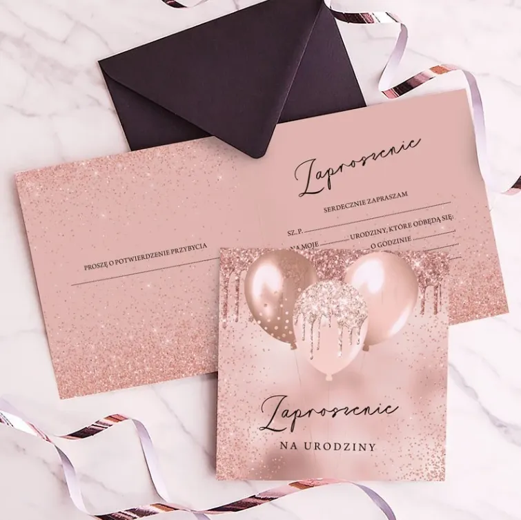modne zaproszenia urodzinowe personalizowane