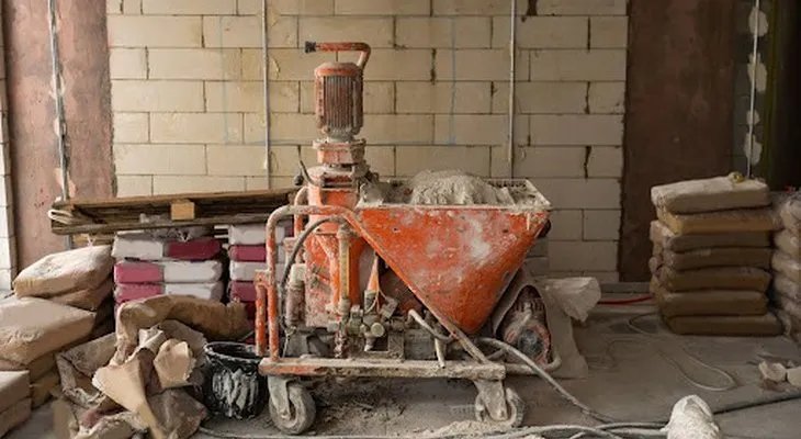 Porównanie tynkowania ręcznego i maszynowego grafika