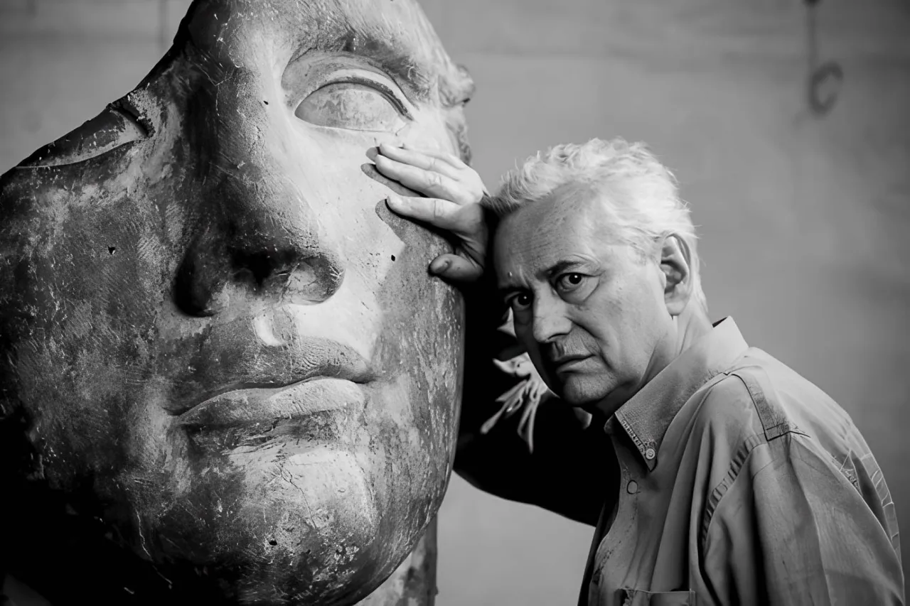 Igor Mitoraj portret w pracowni