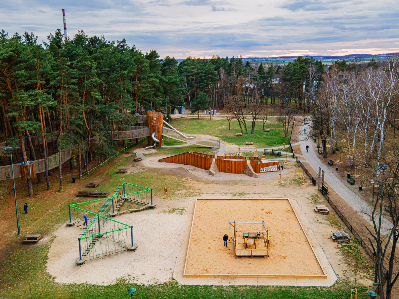 Park Linowy Lubin rodzina zabawa