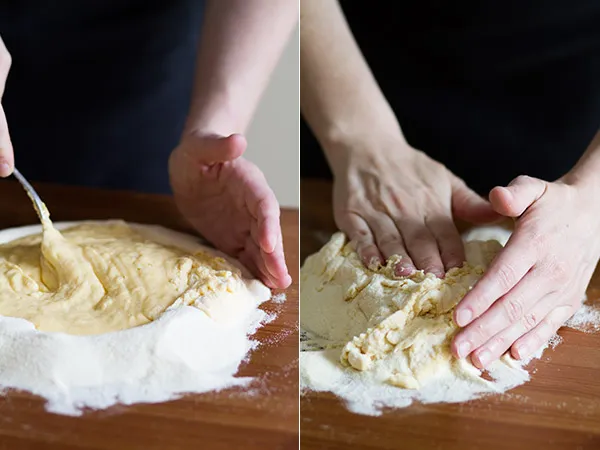 masa de pasta fresca casera estirada