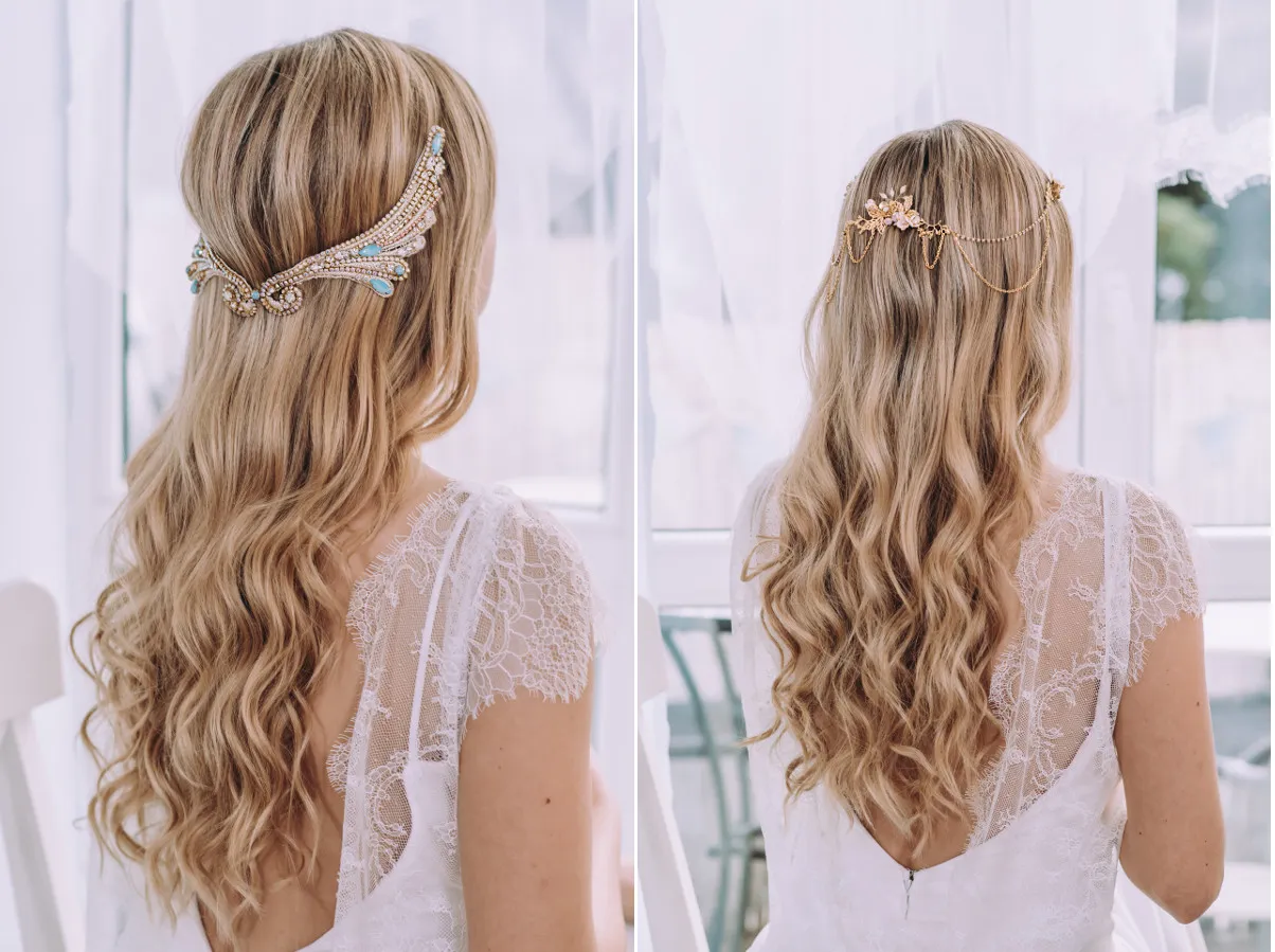 Panna młoda w kr&oacute;tkiej sukni ślubnej z woalką