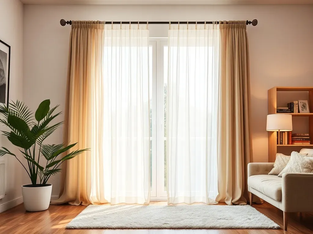 karnisz wysoko zamontowany optycznie powiększający pokój