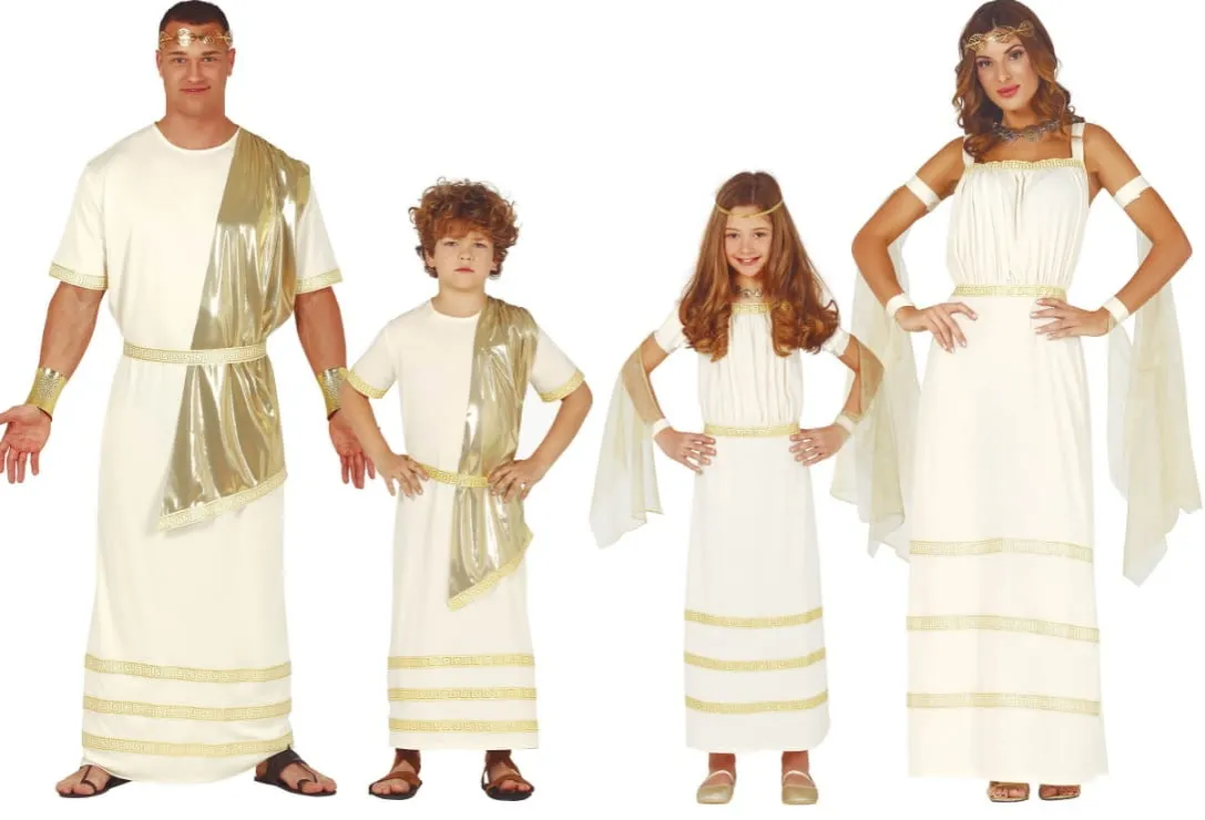 strój grecki dla dziewczynki z prześcieradła