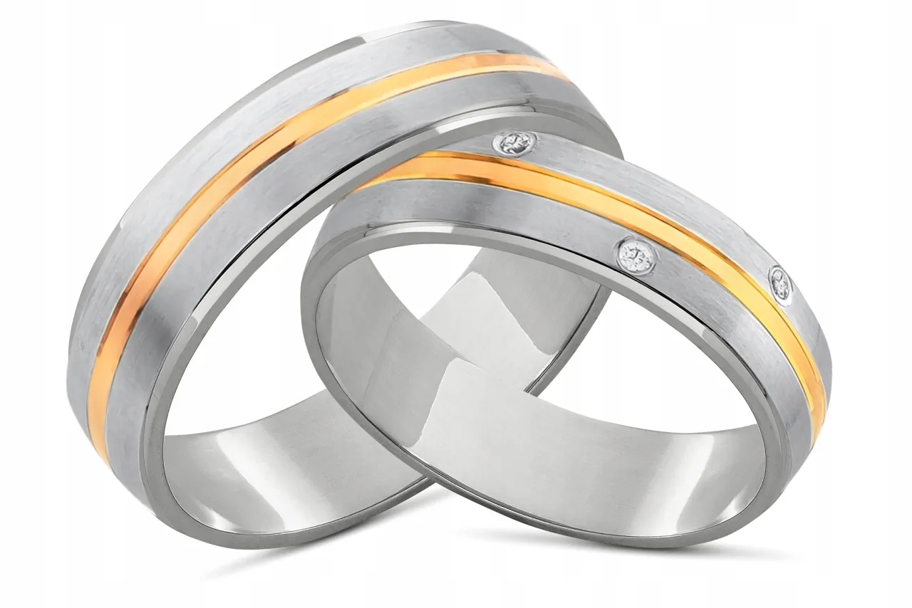 r&oacute;żne obrączki złote platynowe z kamieniami