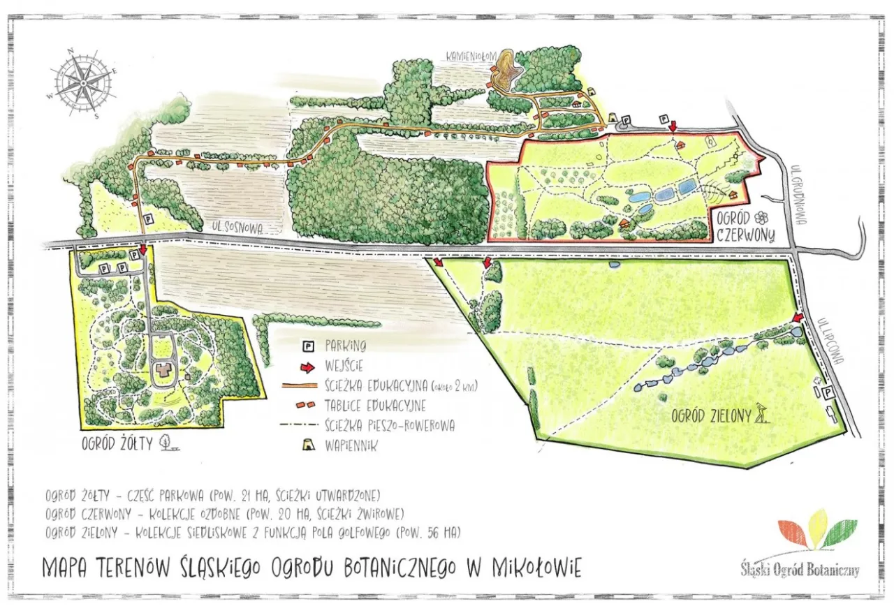 Śląski Ogród Botaniczny Mikołów godziny otwarcia cennik