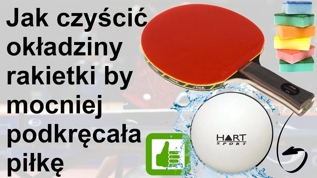 zniszczona okładzina rakietki tenis stołowy