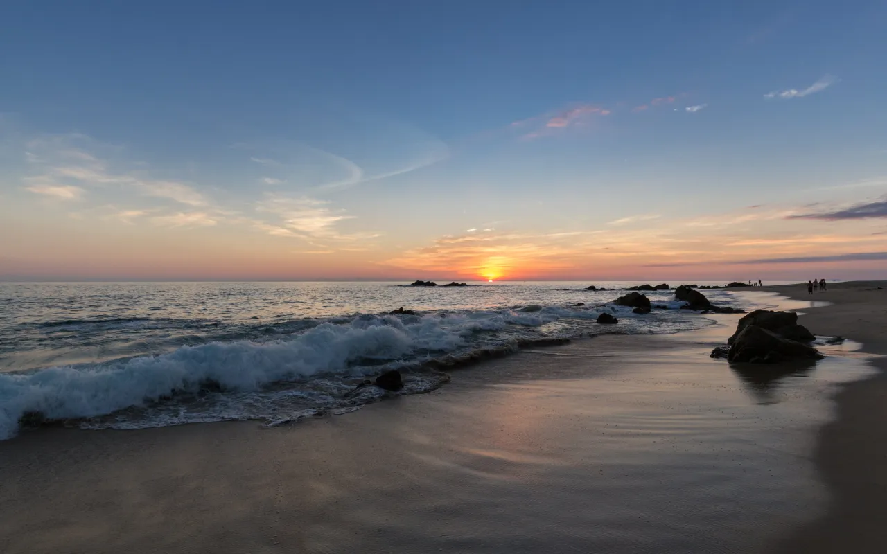 Mexiko Pazifikküste Strand Sonnenuntergang