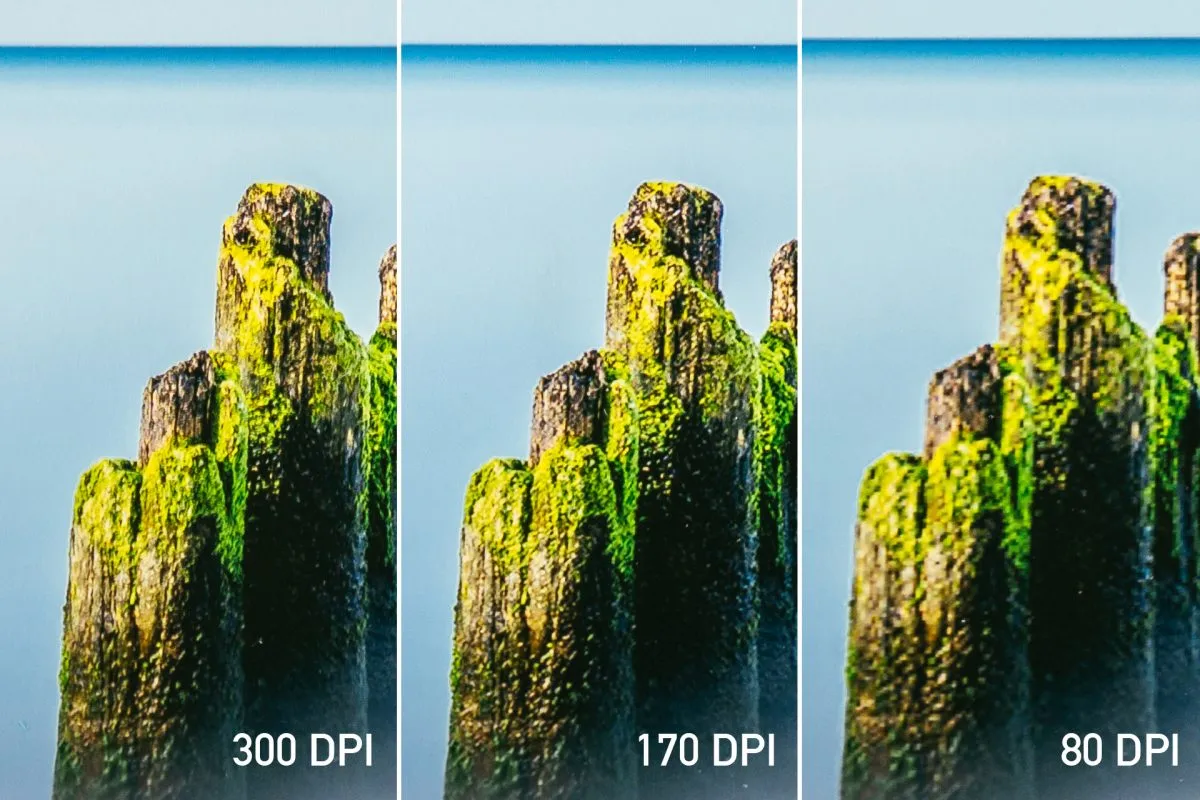 porównanie rozdzielczości zdjęć do druku