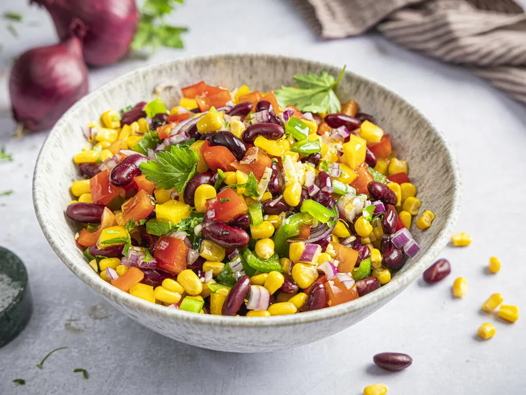 Kidneybohnen Mais Salat