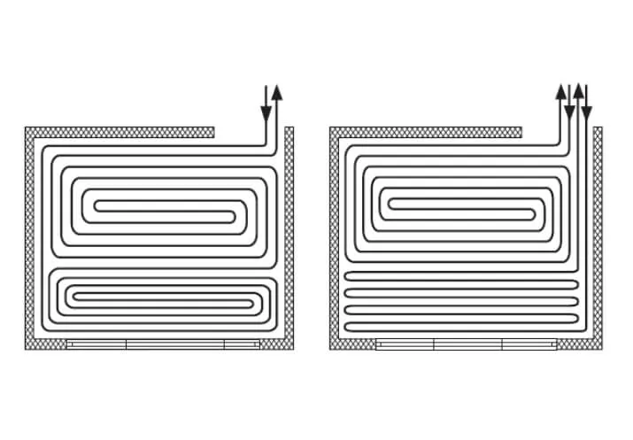 układanie rur ogrzewania podłogowego rozstaw 10 cm vs 15 cm