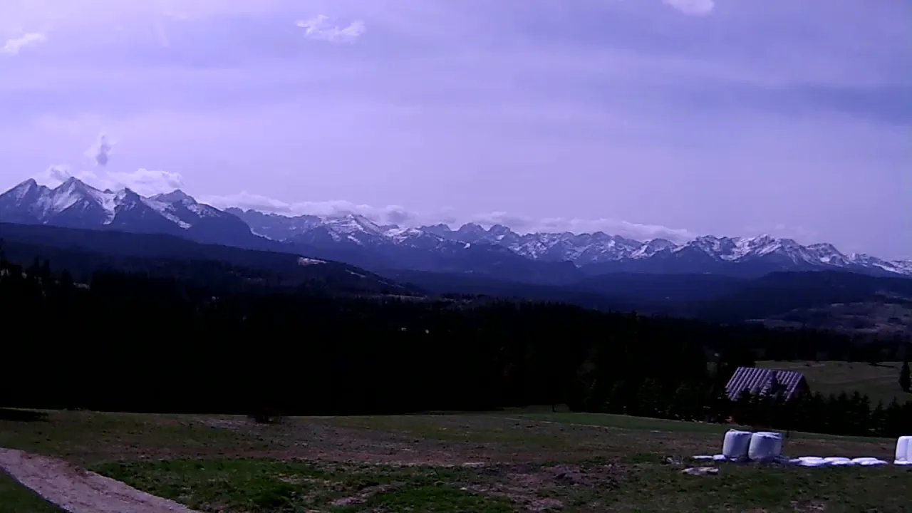 Bukowina Tatrzańska panorama Tatr z kamery
