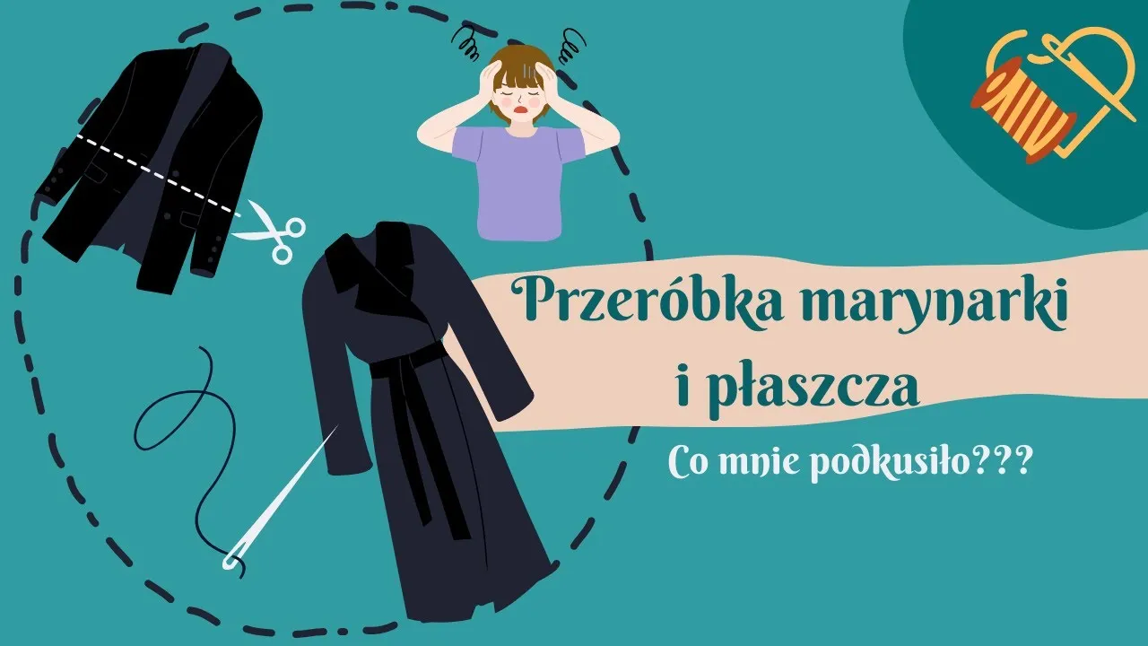 inspiracje przeróbki płaszcza przed i po