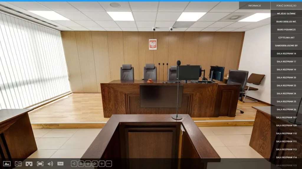 Sąd rejonowy sala rozpraw