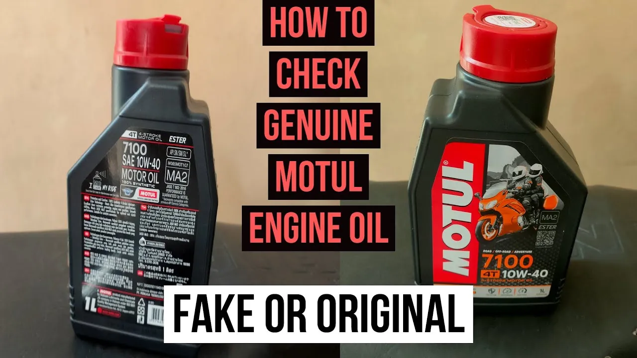 Motul 7100 10W40 oryginalne opakowanie vs podróbka