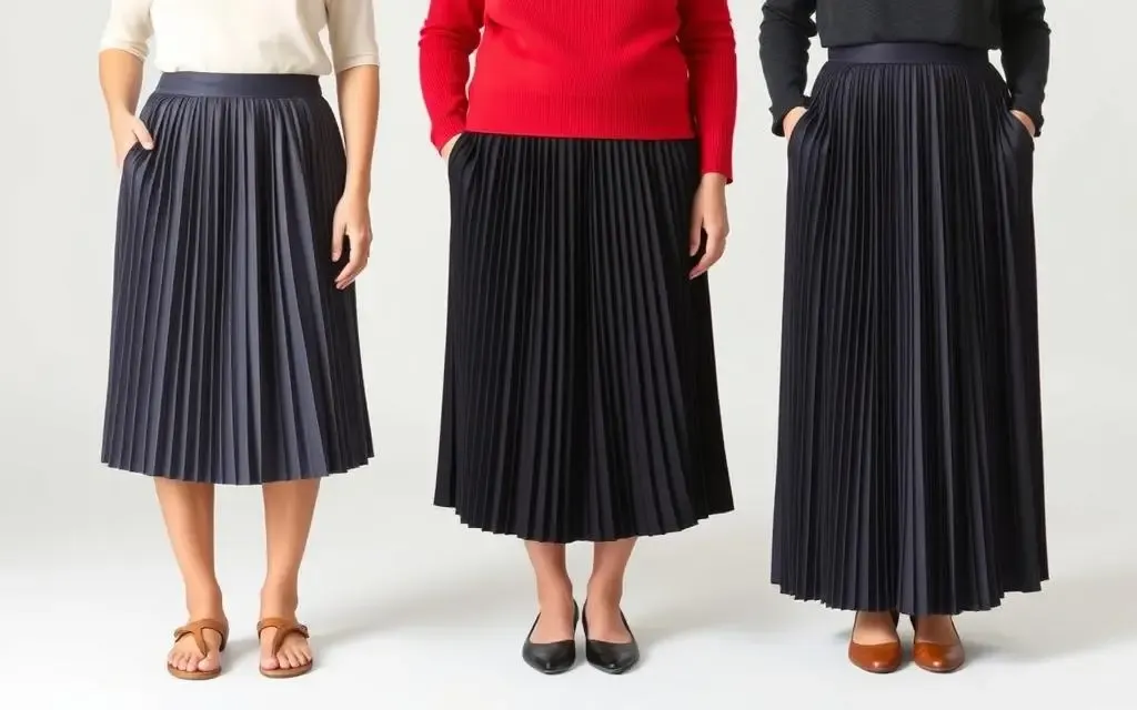 spódnice plisowane dla różnych typów sylwetki