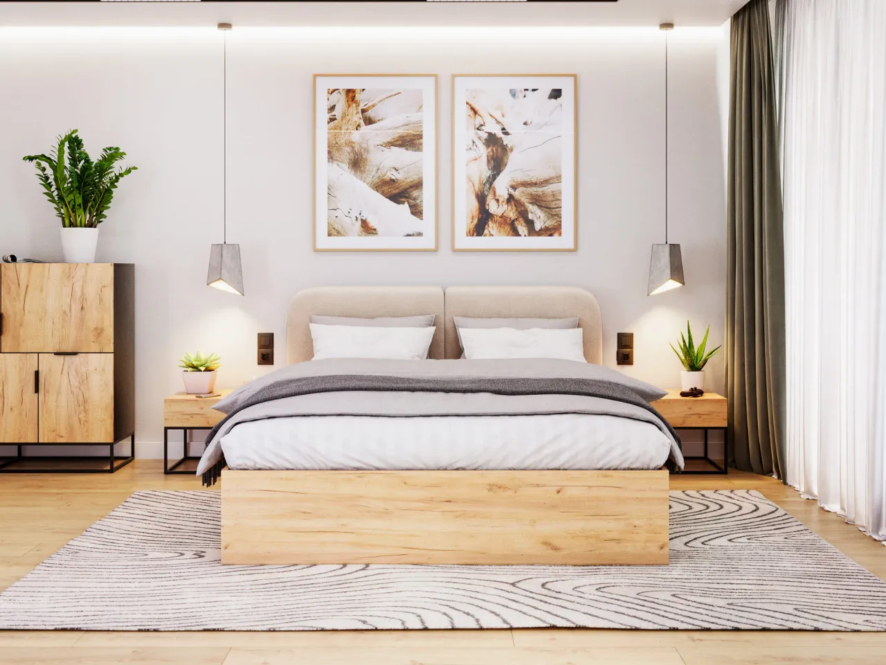 mała sypialnia w bloku inspiracje