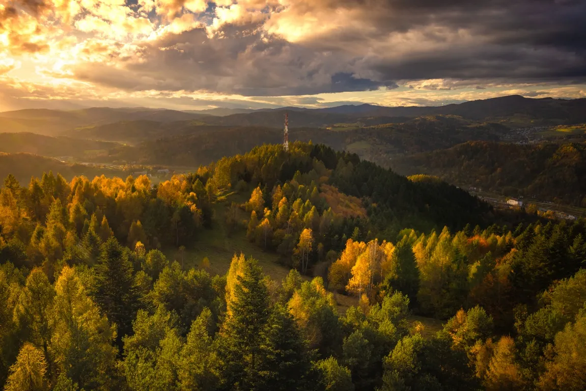 Muszyna panorama góry Beskid Sądecki