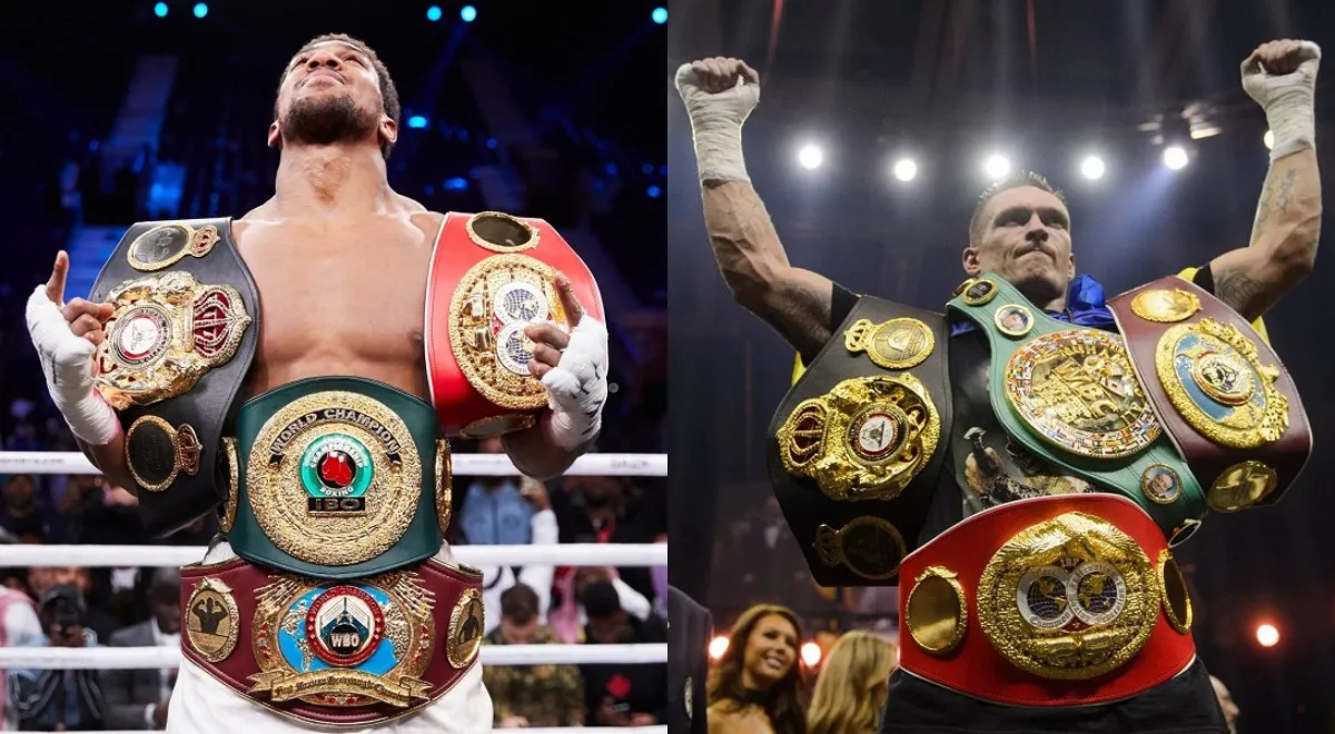 Ołeksandr Usyk pasy mistrzowskie