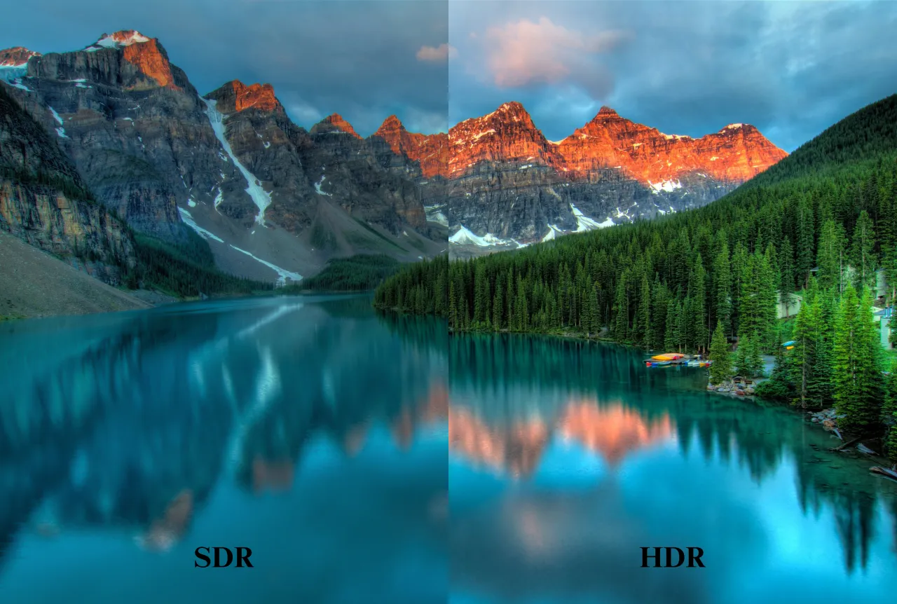 SDR vs HDR comparison