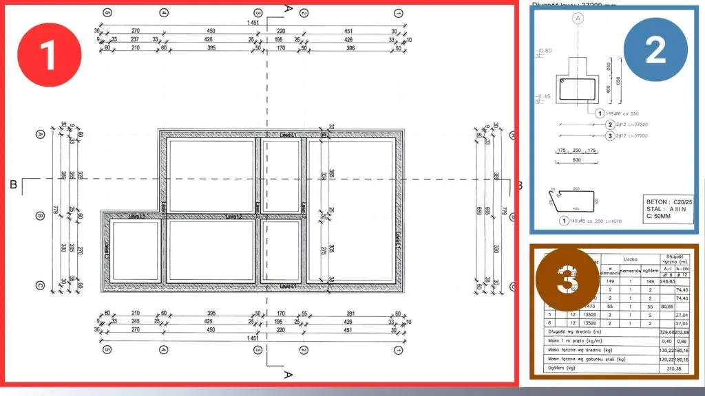 strzemiona fundamentowe wymiary schemat