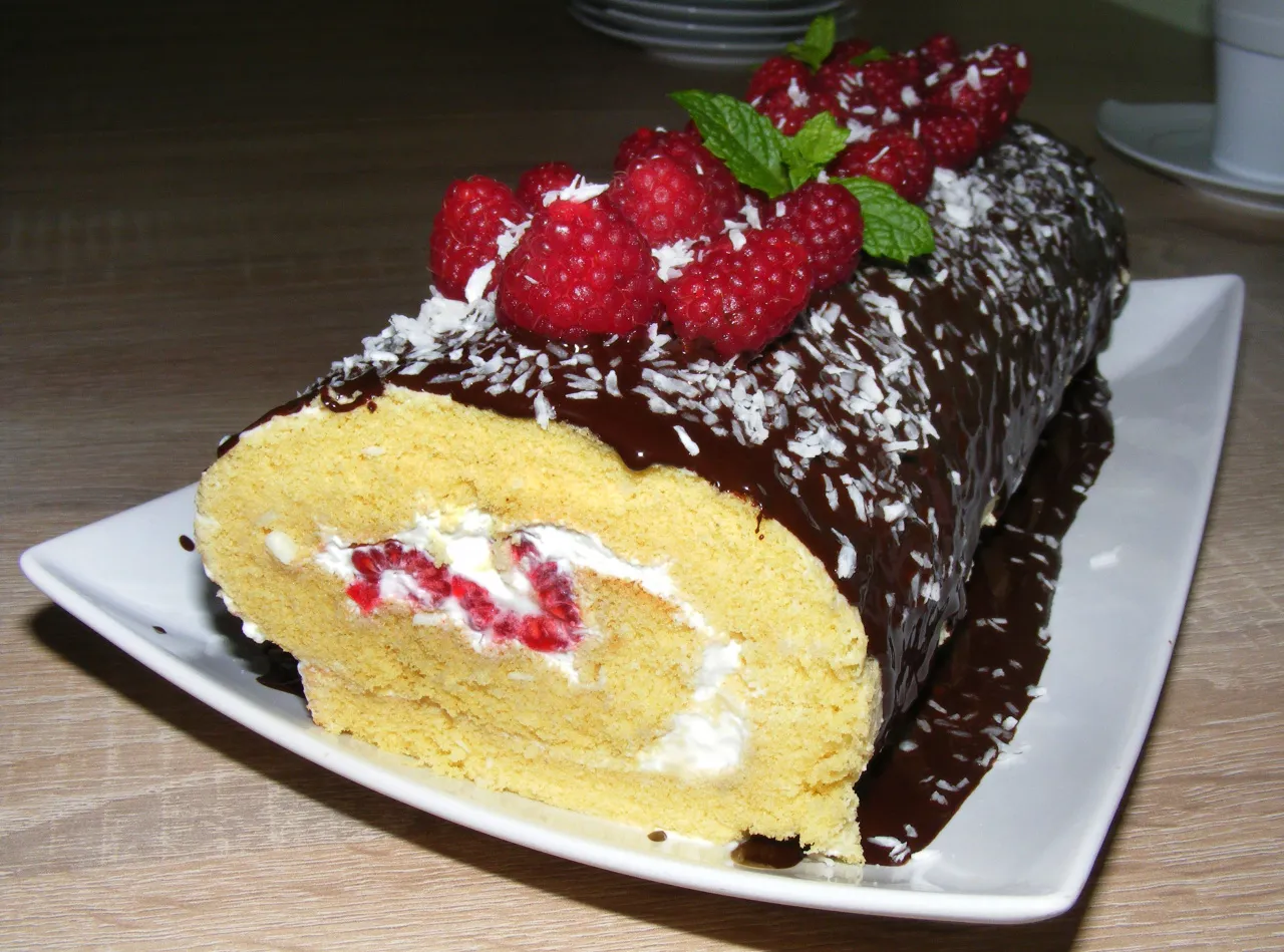 rolada biszkoptowa kukurydziana