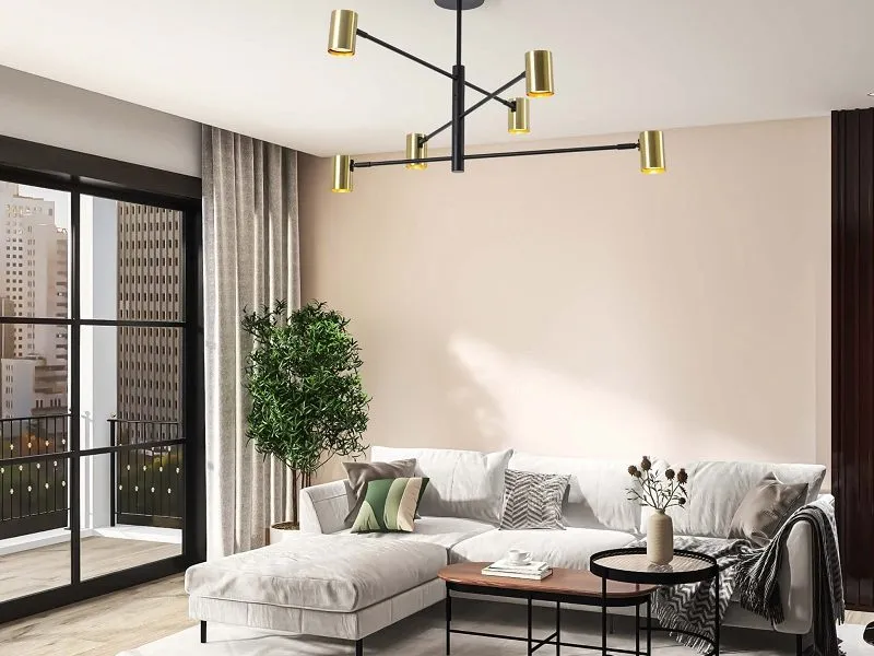 wielopunktowe oświetlenie w salonie