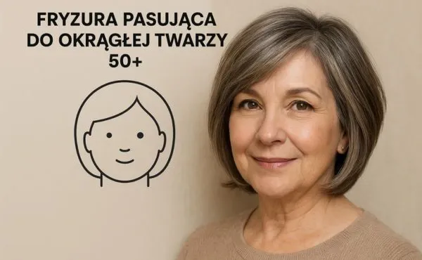 kobiety po 50 fryzury kształt twarzy infografika